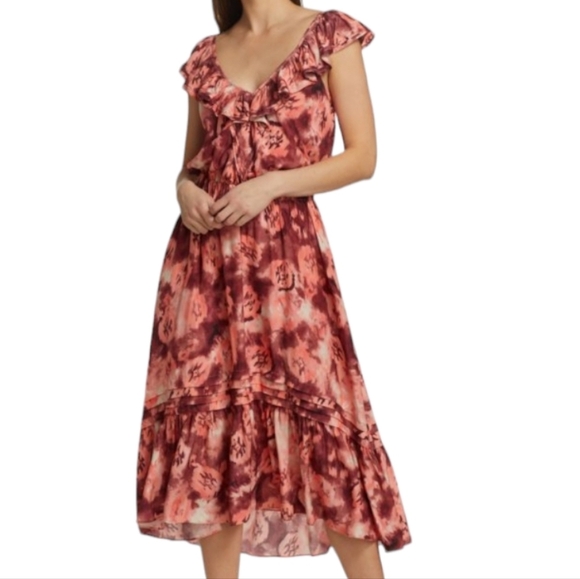 Ramy Brook Printed Larson Dress Size 10 - Picture 1 of 6